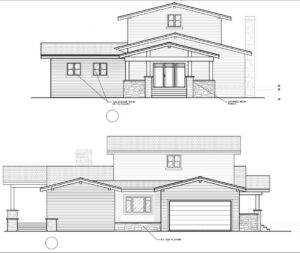 exterior rear house plan